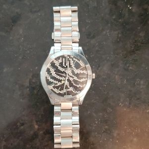 Michael Kors Zebra Rhinestone Watch